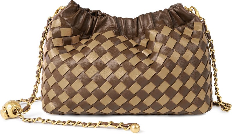 Joryin Woven Women's Crossbody Bag & Evening Purse, Trendy Dumpling Clutch & Hobo Cloud Shoulder Bag Trendy Dumpling Clutch - Image 1